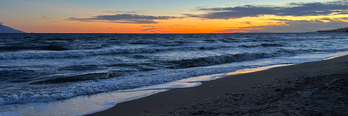 Coucher de soleil sur la mer Egée